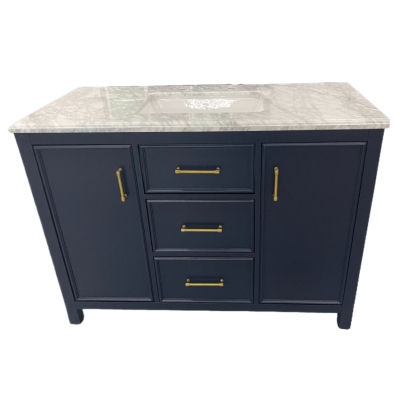 Solid Wood + MDF Floor Mounted Vanity Cabinet Bathroom bastin Vanity 46.5 inch With Under Single Sink